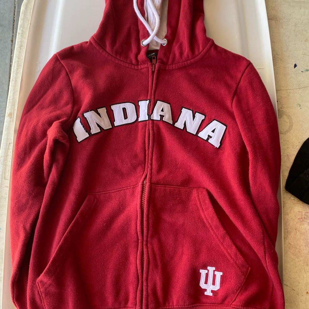 Hoosier IU cardinal red hoodie Womens size S